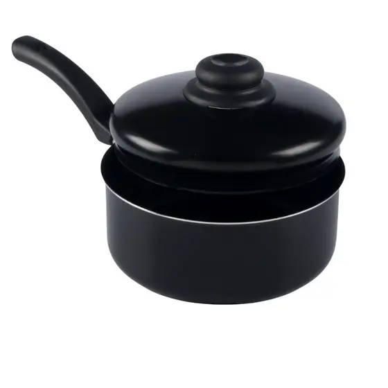 Panela Antiaderente Tampa De Aluminio 24Cm Preto Nacional