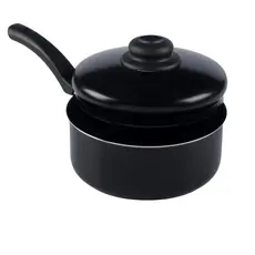 Panela Antiaderente Tampa De Aluminio 24Cm Preto Nacional