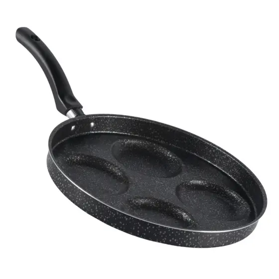 Frigideira Antiaderente 4 Ovos Stone 26Cm Preto Nacional