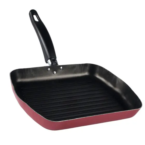 Frigideira Bifeteira Grill Antiaderente 28Cm Cereja Nacional