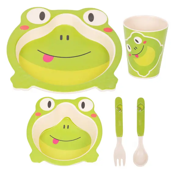 Jogo De Pratos Infantil Bebe Papinha Eco Sapo Fratelli