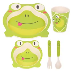 Jogo De Pratos Infantil Bebe Papinha Eco Sapo Fratelli