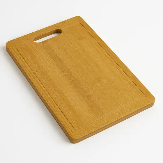 Tábua Para Corte Antibacteriana De Bambu Natural 23x33cm