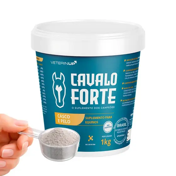 Cavalo Forte Casco e Pelo 1kg - Fortalecer o Casco Crescer Rabo e Crina + Brilho na Pelagem