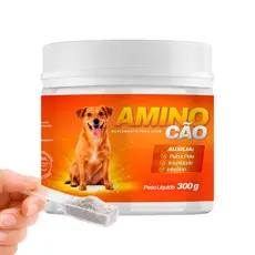 Suplemento Aminocão 300g Suplemento para Cães com Vitaminas, Minerais, Aminoácidos e Probióticos