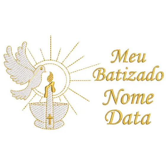 Toalha Lavabo 45x30cm Personalizada Batismo Meu Batizado