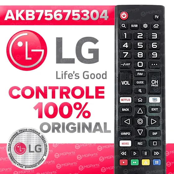 Controle Remoto LG Original Smart Todos os Modelos Universal Para Tv AKB75095315 AKB75675304 Novo