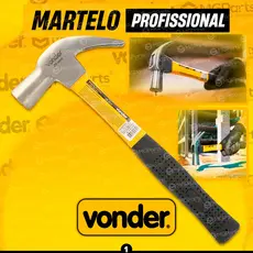 Martelo Unha Vonder Profissional Cabo de Fibra de Vidro 29/25/20mm Reforçado Original Marreta