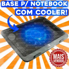 Suporte Notebook Cooler Led Base Com Ventilação Apoio Usb Tolly