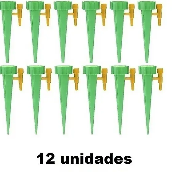 Kit 12 Gotejadores Irrigadores de Plantas Flores Vasos