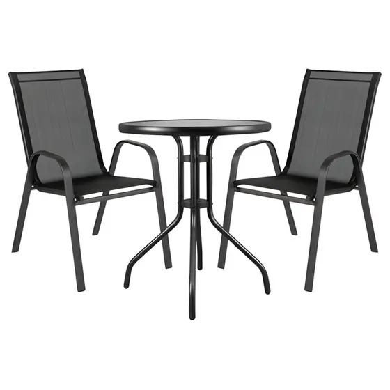 Conjunto De Mesa Com 2 Cadeiras Empoli Em-6021 Para Jardim