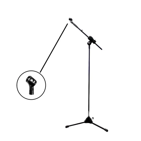 Pedestal de Microfone com Cachimbo Para Microfone sem Fio