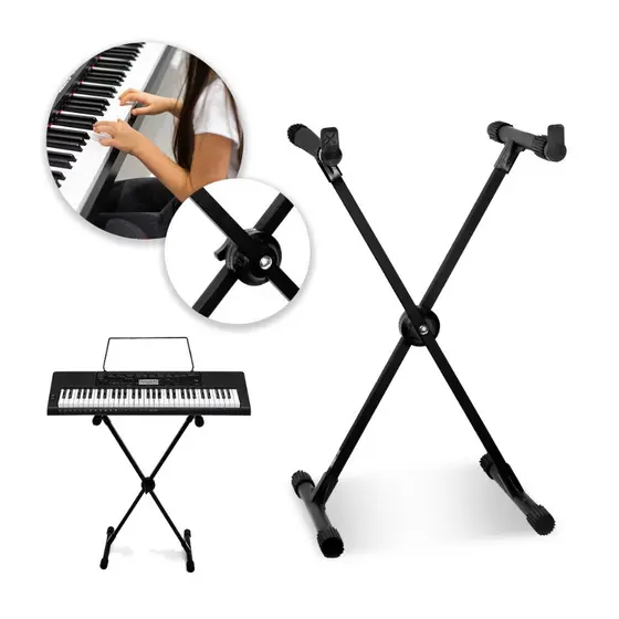 Suporte Para teclado em x serve para piano digital Reforçado e Desmontável