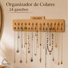 Organizador De Colar Parede 24 Ganchos Suporte Para Pulseiras Expositor De Joias E Bijuterias Cabide De Acessórios