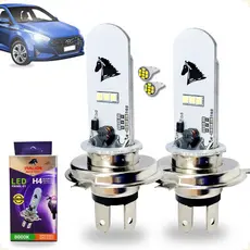Lâmpada Farol de Led Par H4 Carro/Moto 8000k Kit Super Branca Stallion do Cavalinho Farol Alto Baixo