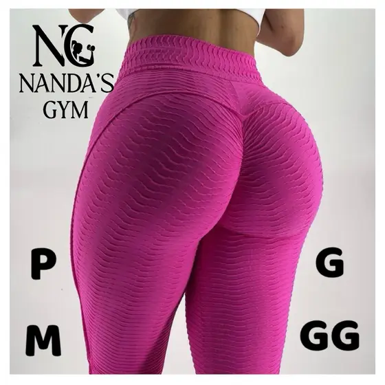 Calça legging academia modeladora - brocada - empina bumbum - cós V - treino - fitness