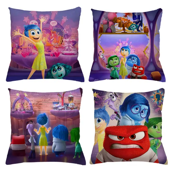 KIT 4 CAPAS DE ALMOFADAS DECORATIVAS DIVERTIDAMENTE  FILME 4 CAPAS DE ALMOFADAS  TAMANHO 45X45