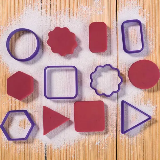 Cortadores Geométricos em PLA - KIT 6 Formas Básicas | Ideal para Biscoitos, Massinhas e Doces