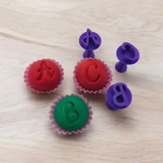 🔤✨ Kit 26 Carimbos Alfabeto |Brigadeiros e Docinhos Decoração Doces | 3cm Altura | Festas e Confeitaria 🍪🎂