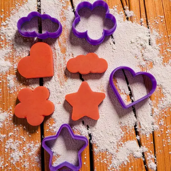 Formas Divertidas Kit de Cortadores de Biscoito - 5cm, 7cm e 9cm | Coração, Estrela, Flor e Nuvem