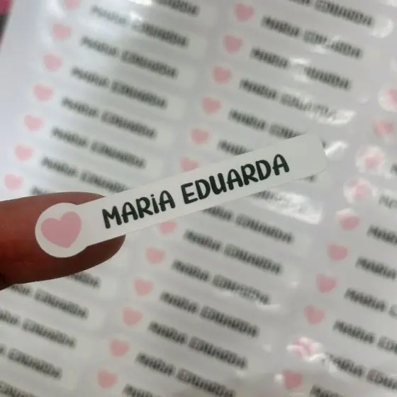 Etiquetas Escolares Personalizadas Adesivas com Nome à Prova d’Água para Bebês e Crianças