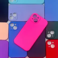 Capa para iPhone 15 Silicone TPU Proteção de Câmera Interior Aveludado Macia Premium