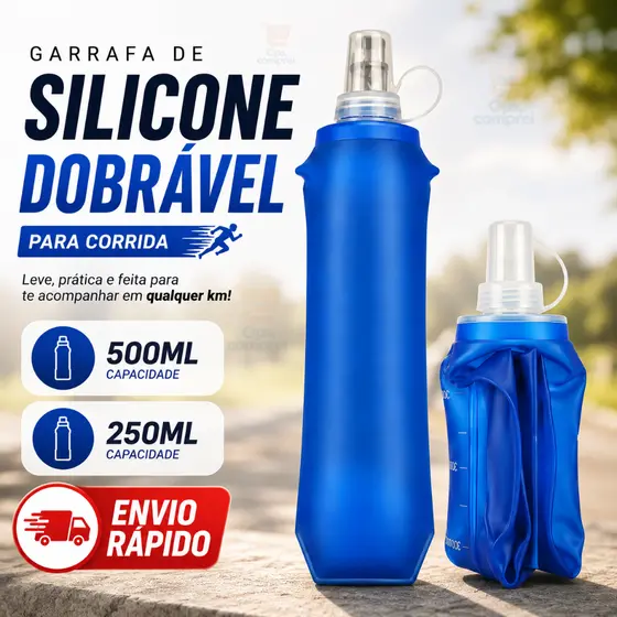 Garrafa de Água Corrida 250ml e 500ml Squeeze Academia