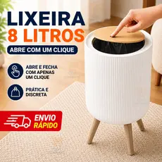 Lixeira Banheiro 8 Litros Com Pés Organizador Para Quarto Escritório