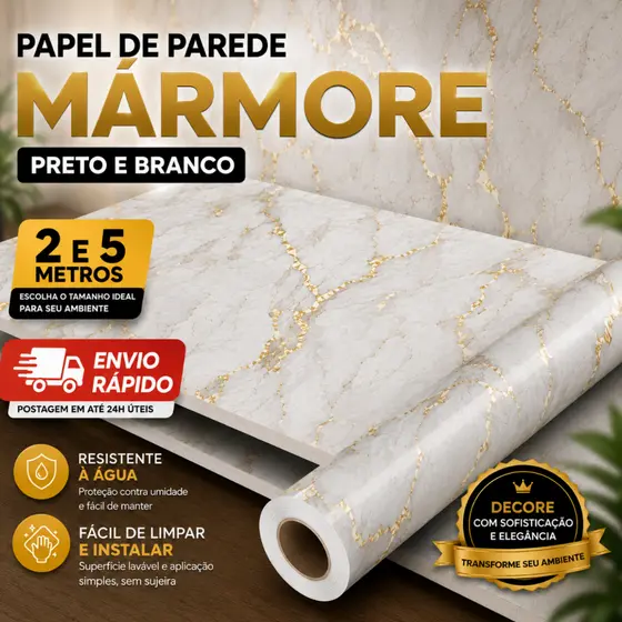Papel de Parede 2/5/10 Metros Para Quarto Decoração Sala e Banheiro
