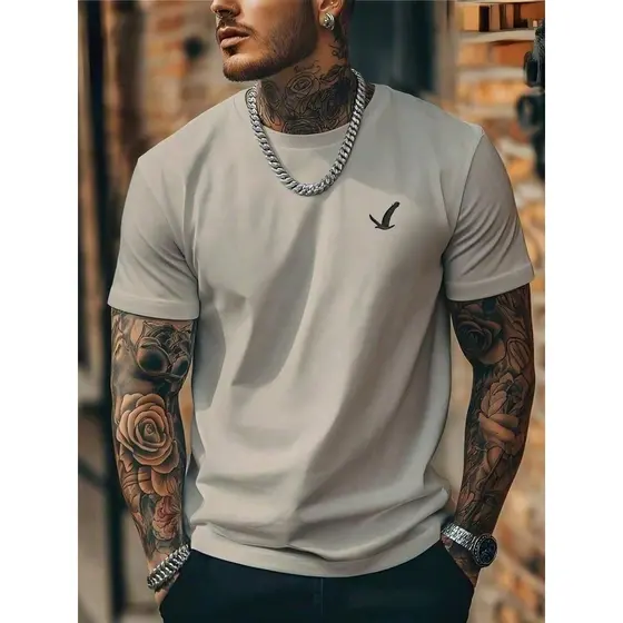 Camiseta Masculina de Aguia Camisa 100% Algodao tendencia basica