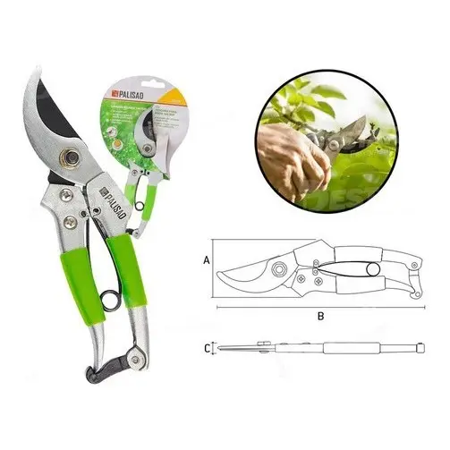 Tesoura Para Poda Com Cabo Revestido De Borracha 180mm Palisad