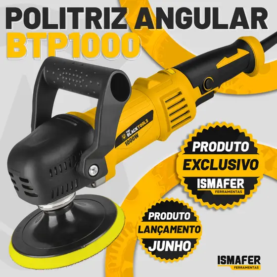Politriz Angular Automotiva 5 Polegadas 1000w 2800-5800 Rpm Btp1000 The Black Tools