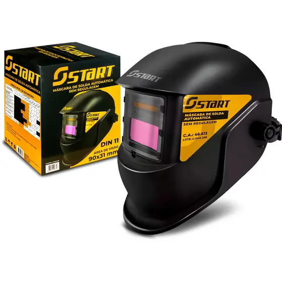Mascara De Soldar Automática Start Sem Regulagem Capacete De Solda