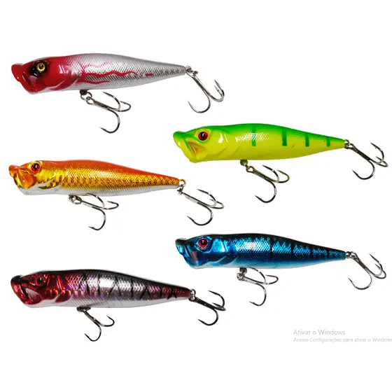 Isca Artificial Popper Superfície Pesca 9cm 13g para Traira Tucunaré Robalo