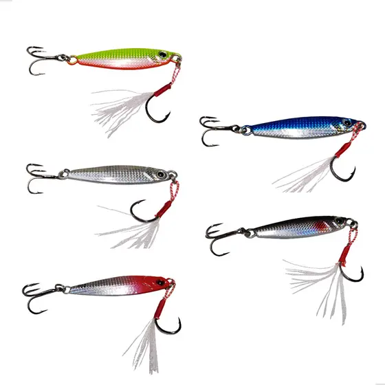 Isca Artificial Jumping Jig Slow Garateia e Suporte Hook 6cm 20g Metal - Corvina Robalo Pampo Bonito