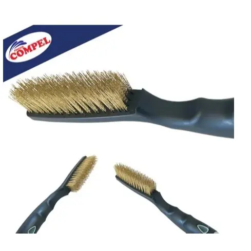 Escova De Aço Prime 4 Fileiras Com Cabo Plástico Compel
