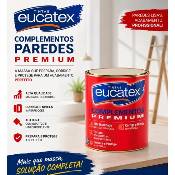 Massa corrida 1,45Kg (900ml) PVA Premium | Eucatex