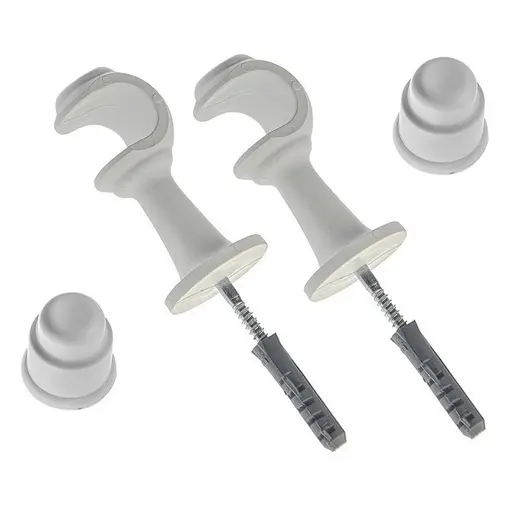 Suporte Cortina Varão Simples 19mm 2 Un C/ Ponteira Branco