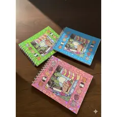 Kit de 2 livros para colorir com capa dura
