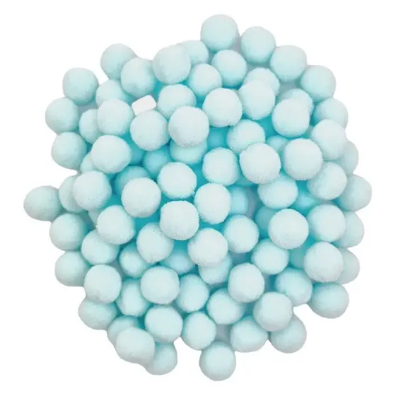 Kit mini pompom 14mm - pacote com 100 unidades