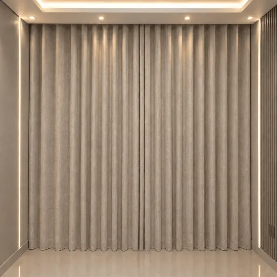 CORTINA BLACKOUT 100% EM TECIDO, COM OTIMO CAIMENTO, FLUIDEZ, SEM PVC