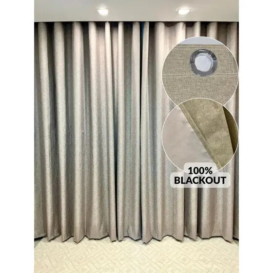 Cortina Blackout emTecido 100%/LINHO - Para Sala Quarto Escritório ENCORPADO/GROSSO NÃO TEM PLASTICO
