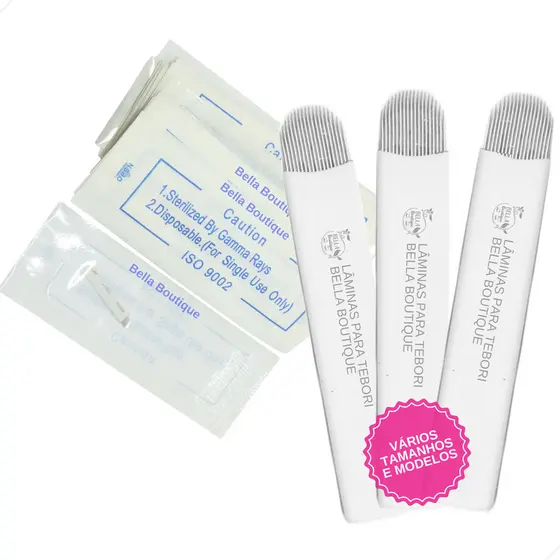 Lâmina Tebori Micropigmentação Kit com 20 Unidades