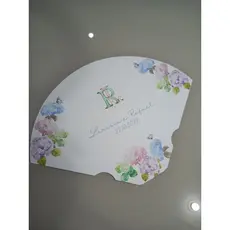 Leque ventarola de casamento personalizado