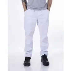 Calça de Brim Elástico  Branca
