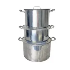 Kit de Panelas de Alumínio para Feijoada Jogo de Panela 3 peças Kit Feijoada Caçarola Grande