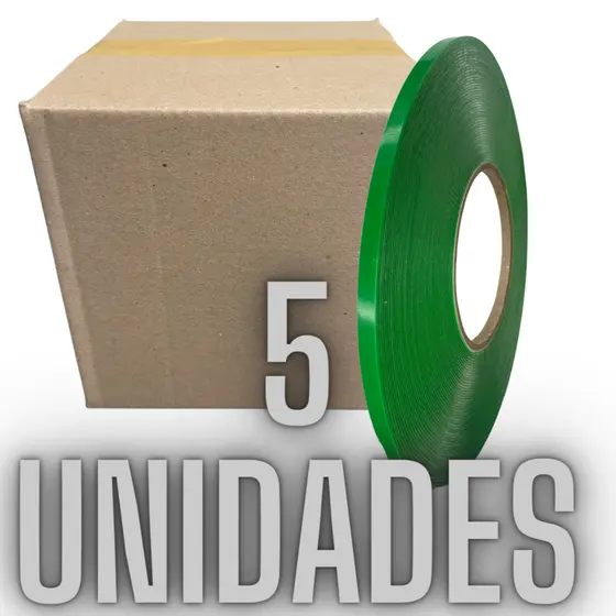 Fita Dupla Face Extra Forte 9mm X 20M Pronta Entrega - kit 5 rolos