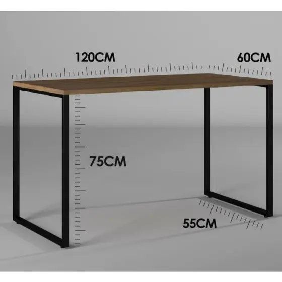 Escrivaninha de Escritório Industrial Mesa Computador 120 - Modelos disponeis