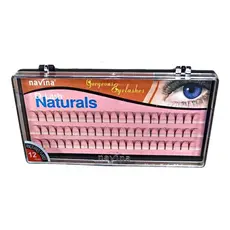CÍLIOS TUFO NAVINA TUFINHO ALONGAMENTO 6 FIOS 12MM VOLUME RUSSO,  cílios tufinho naturais extensão dos cílios postiços, volume de Cílios tufinho Natural individuais, Cilios de alta qualidade, macio, sedoso e brilhante Pode ser removido com removedor