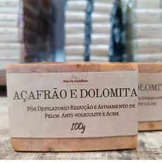 Sabonete Esfoliante De Açafrão e Dolomita clareador depilação